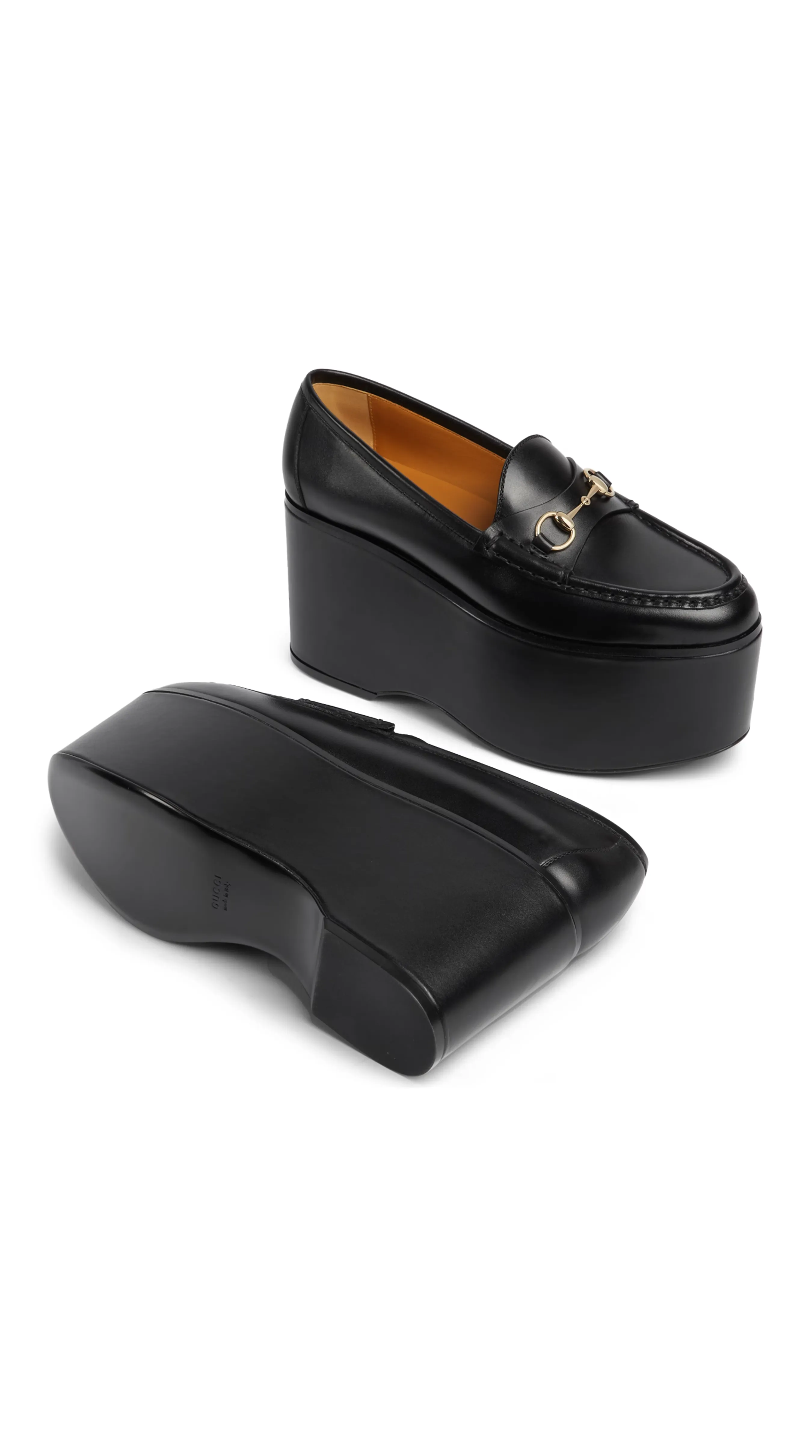 Horsebit Platform Loafer - Black