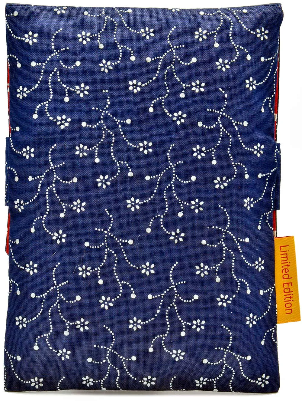 Indigo Folk - version D.  Foldover pouch in Czech indigo cotton.