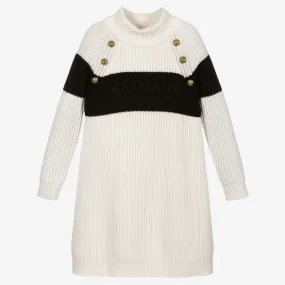 Ivory Wool Sweater Dress