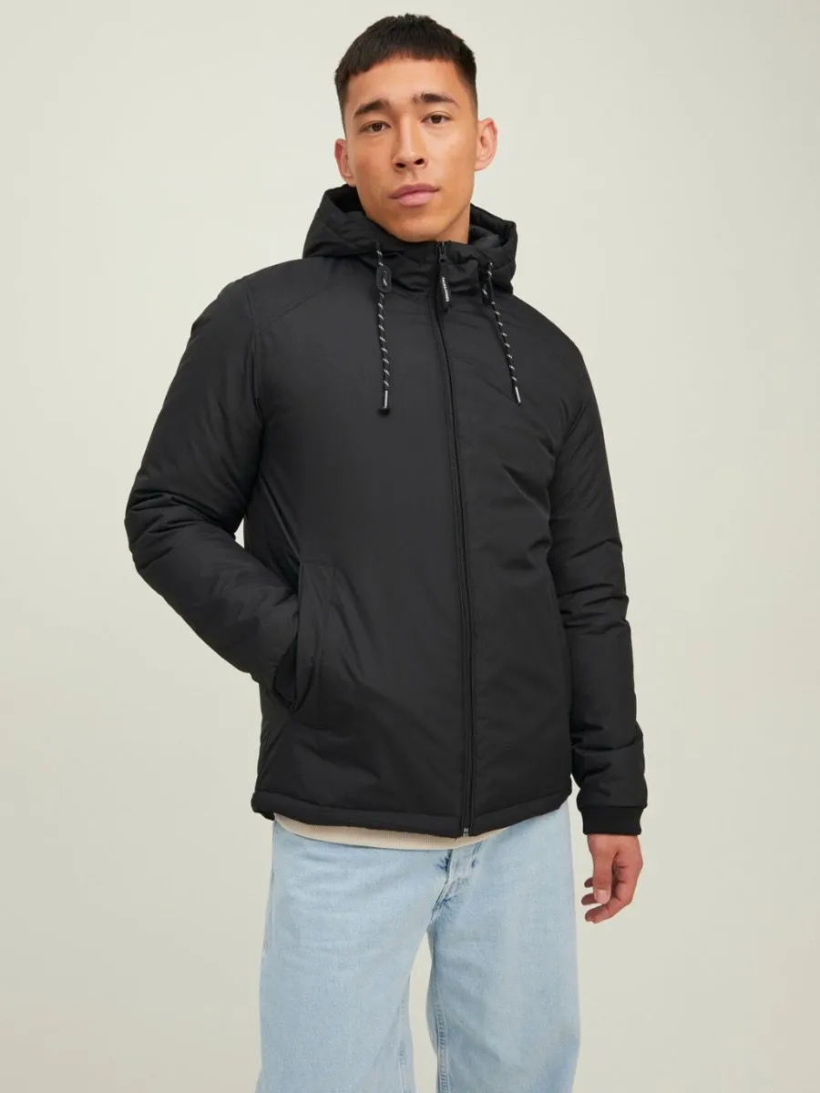 Jack & Jones Hooded Lock Casual Jacket Black