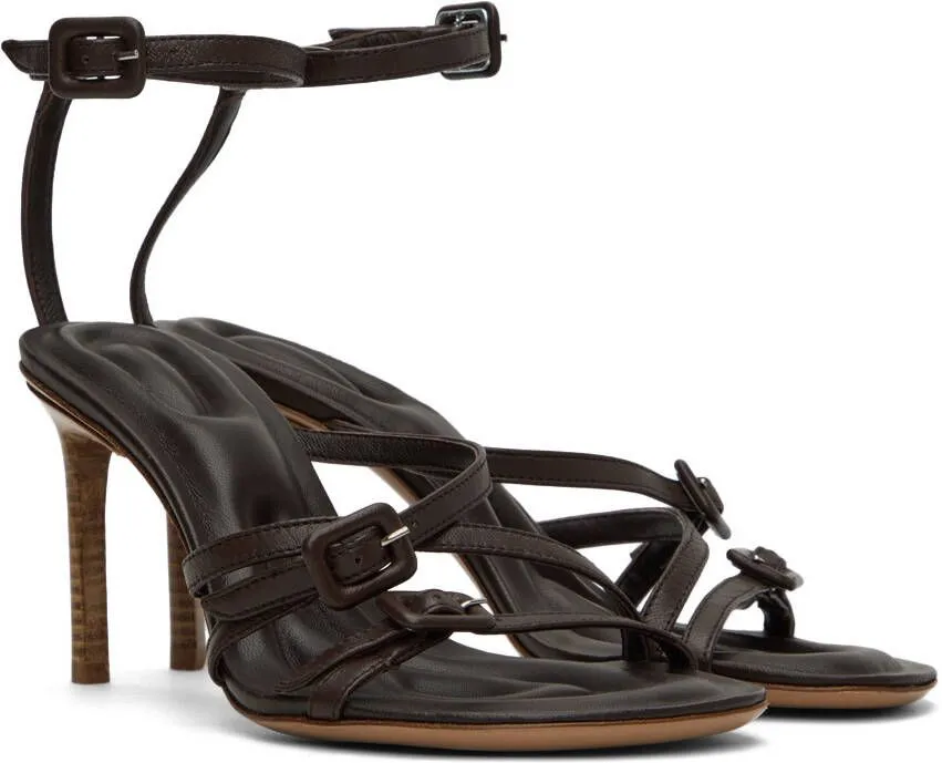 Jacquemus Brown 'Les Sandales Camarague' Heeled Sandals