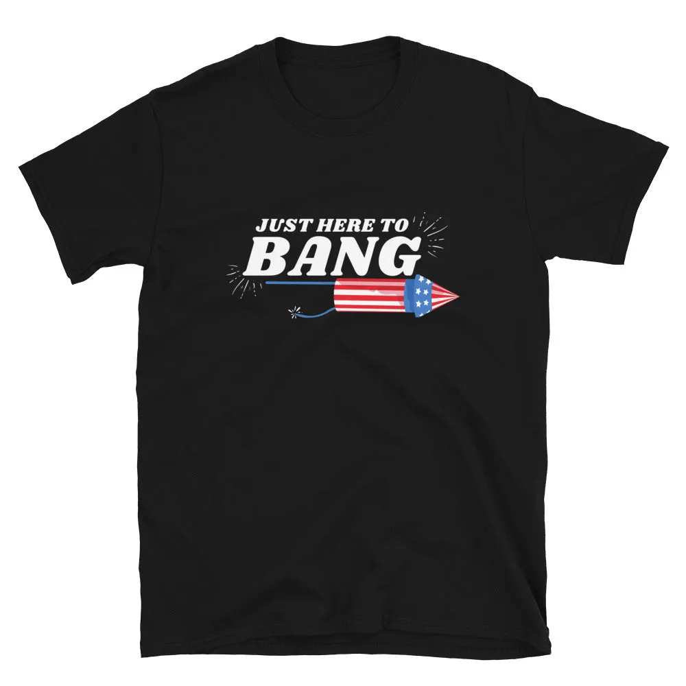 Just Here to Bang 4th of July T-Shirt