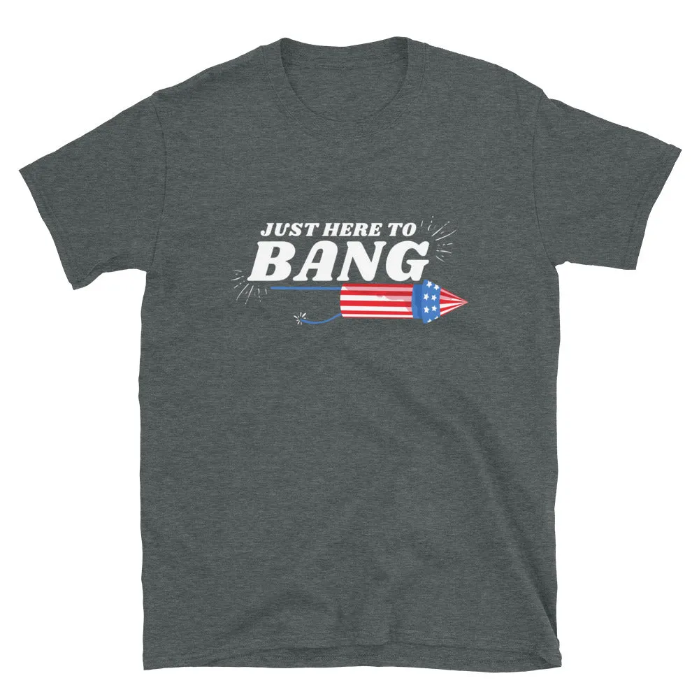 Just Here to Bang 4th of July T-Shirt