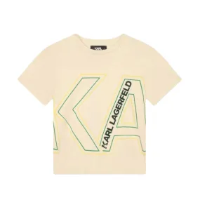 Karl Lagerfeld T-Shirt Bold Logo Cream