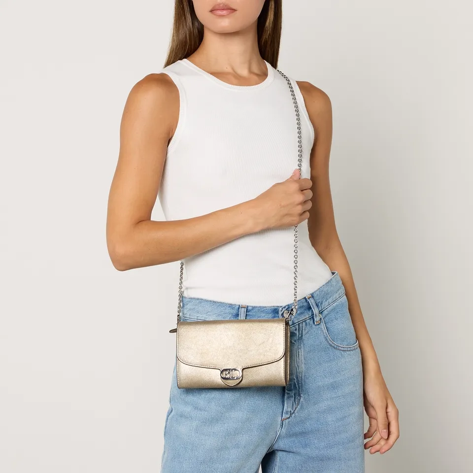 Lauren Ralph Lauren Adair 20 Distressed Leather Crossbody Bag