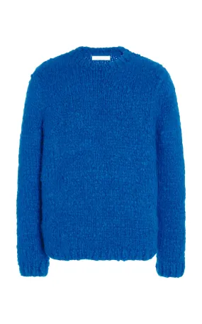 Lawrence Knit Sweater in Cobalt Welfat Cashmere