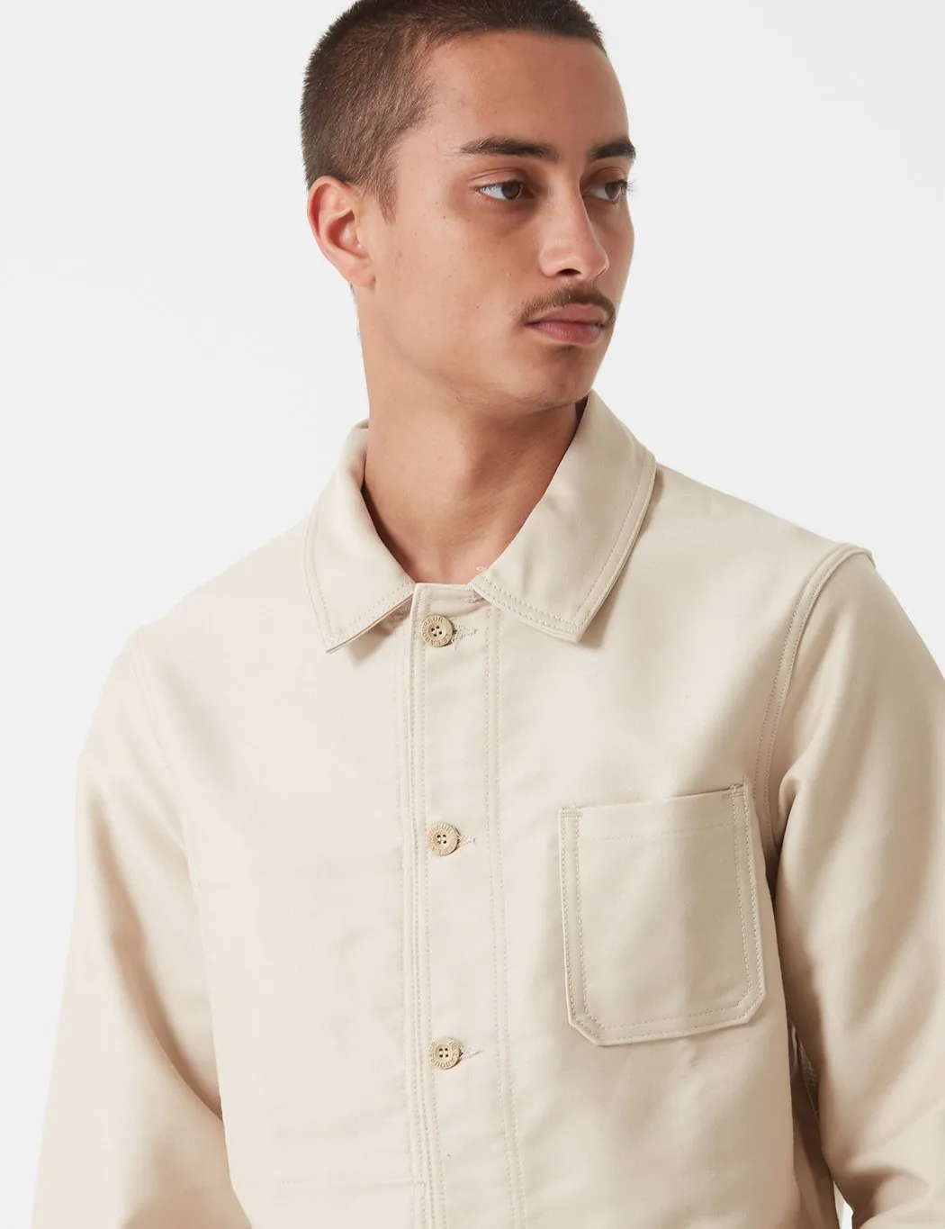 Le Laboureur Moleskin Work Jacket - Ecru