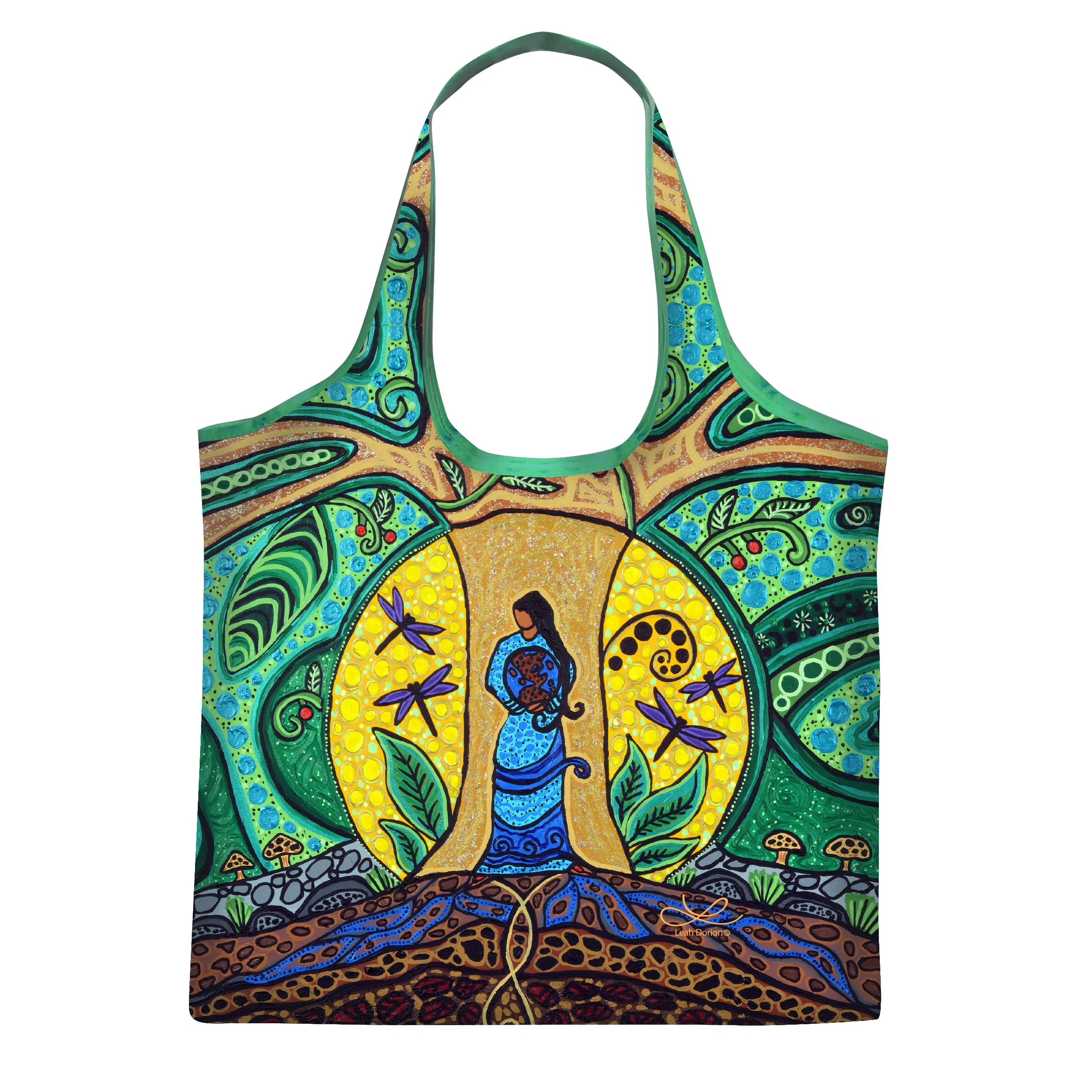 Leah Dorion Strong Earth Woman Eco-Reusable Bag