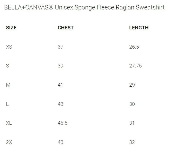 LFXC - BELLA+CANVAS Unisex Sponge Fleece Raglan Sweatshirt - Blue Devils Cross