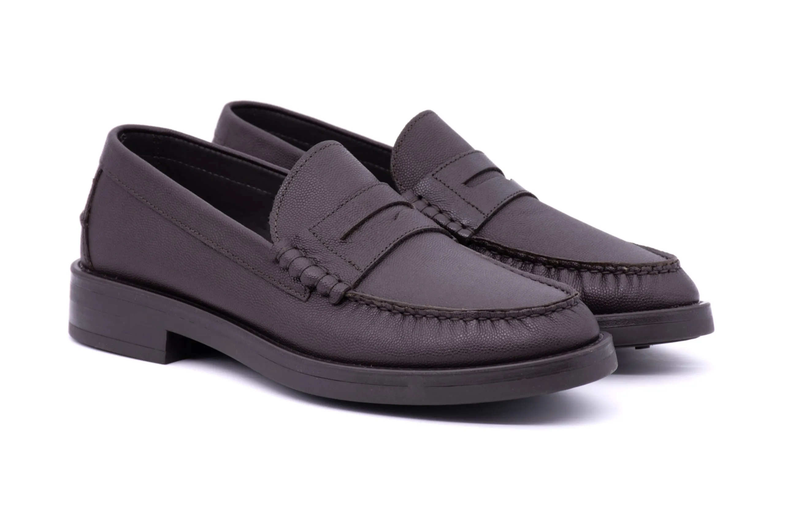 Loafer with Tumbled Leather Loop