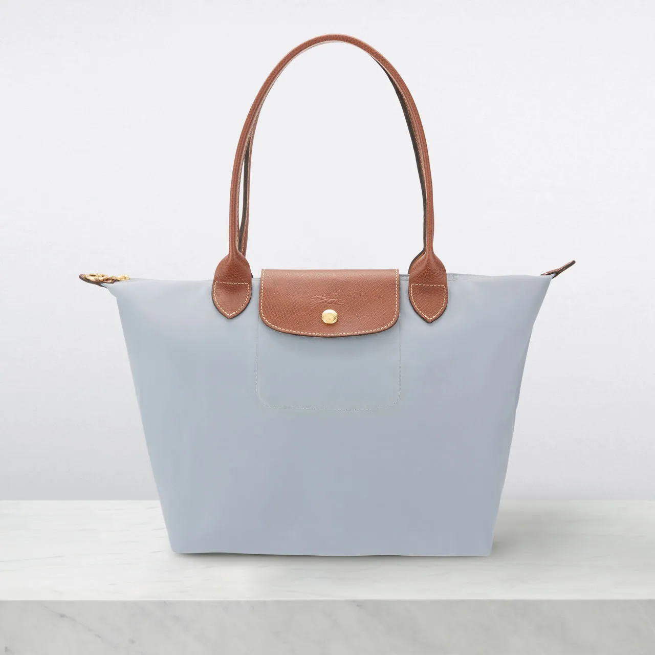 LONGCHAMP The Sustainable Edit Le Pliage Original Medium Tote Bag - Acier