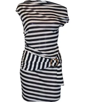 Love and Nostalgia Women's Liv Navy Stripe Dress