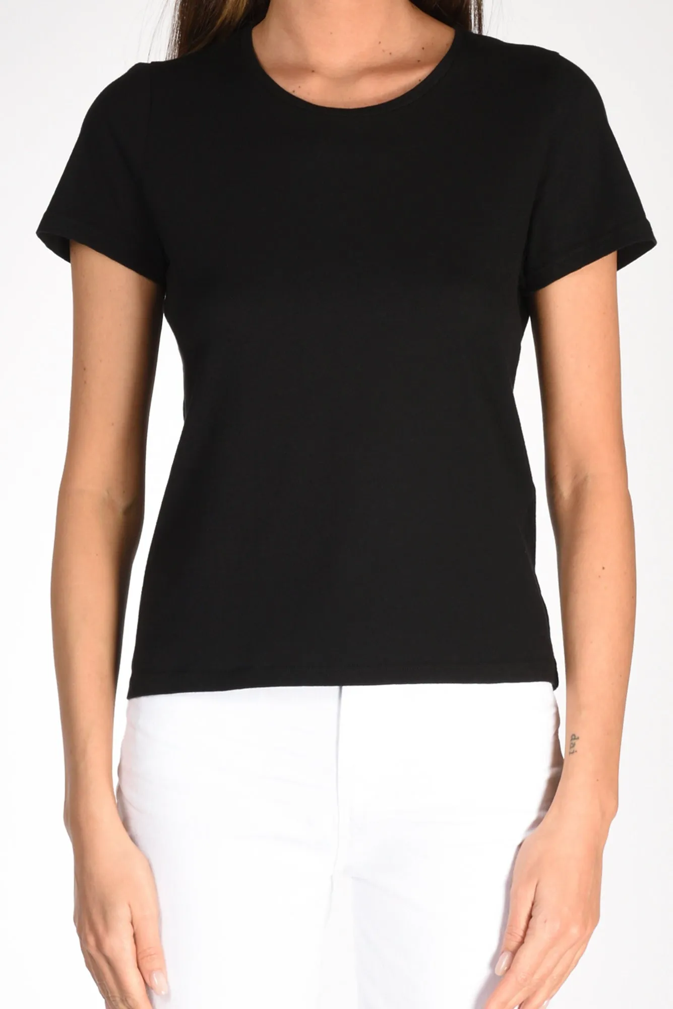 Majestic Filatures Paris Tshirt M. Corta Nero Donna