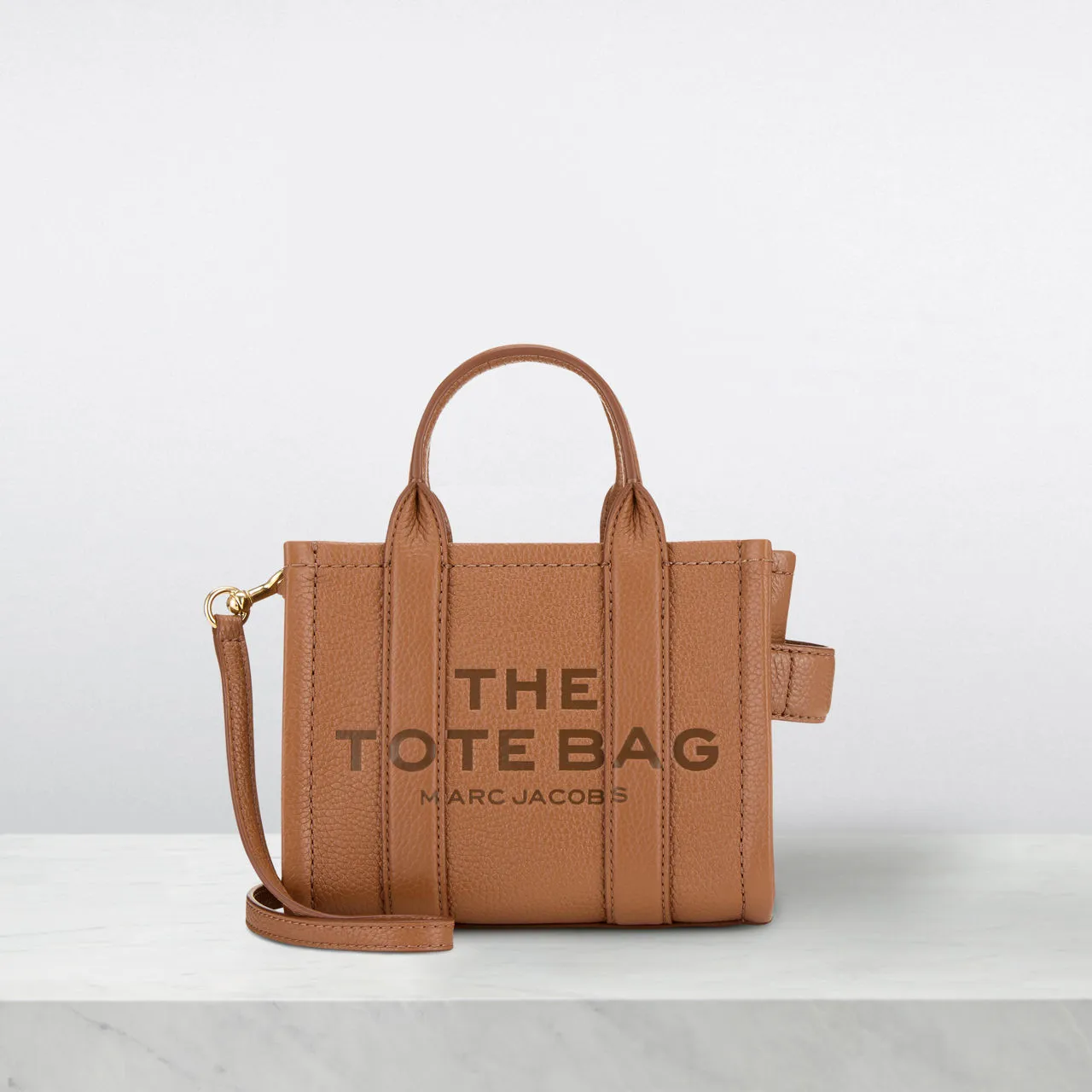 MARC JACOBS The Leather Mini Tote Bag - Argan Oil