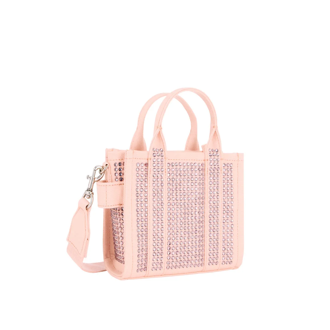 MARC JACOBS The Mini Crystal Canvas Tote Bag - Rose