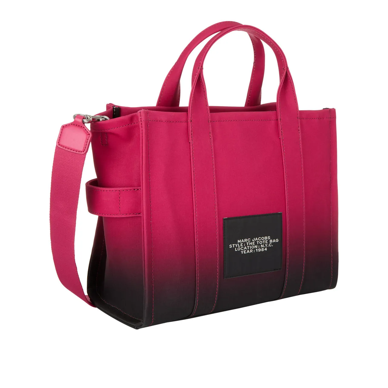 MARC JACOBS The Ombré Coated Canvas Medium Tote Bag - Pink Black