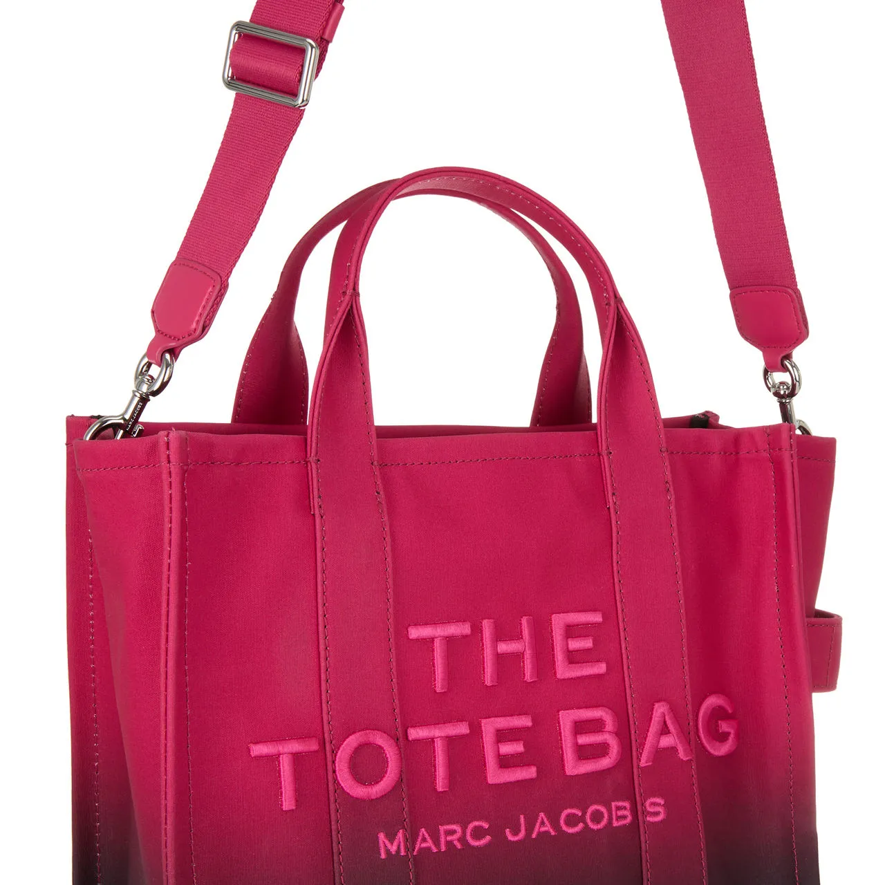 MARC JACOBS The Ombré Coated Canvas Medium Tote Bag - Pink Black