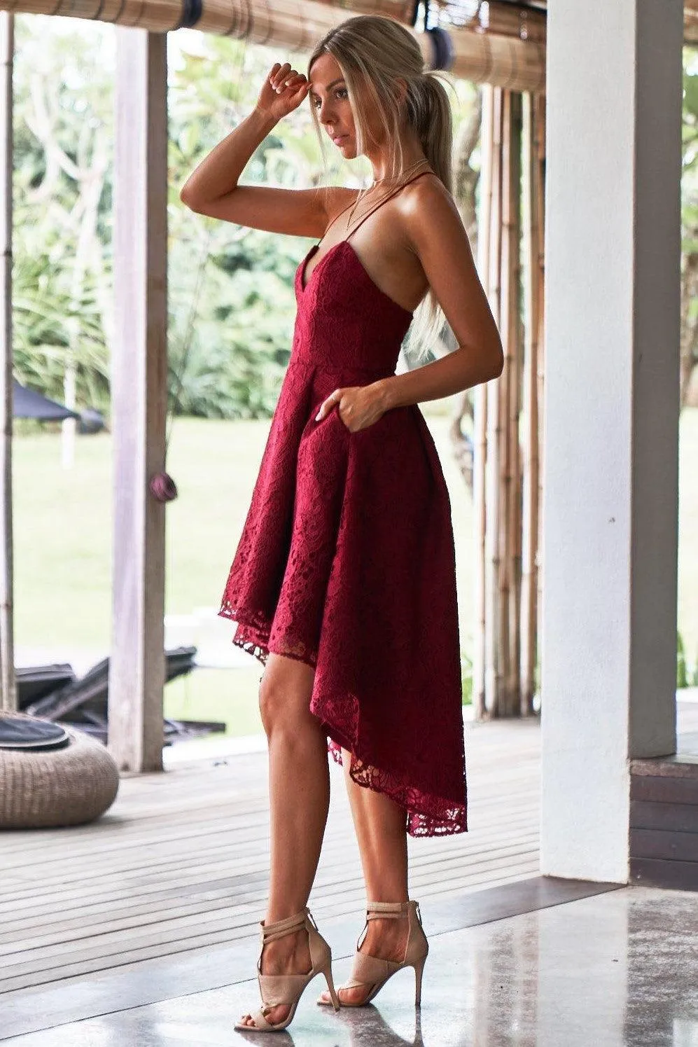 Marilyn Dress - Burgundy