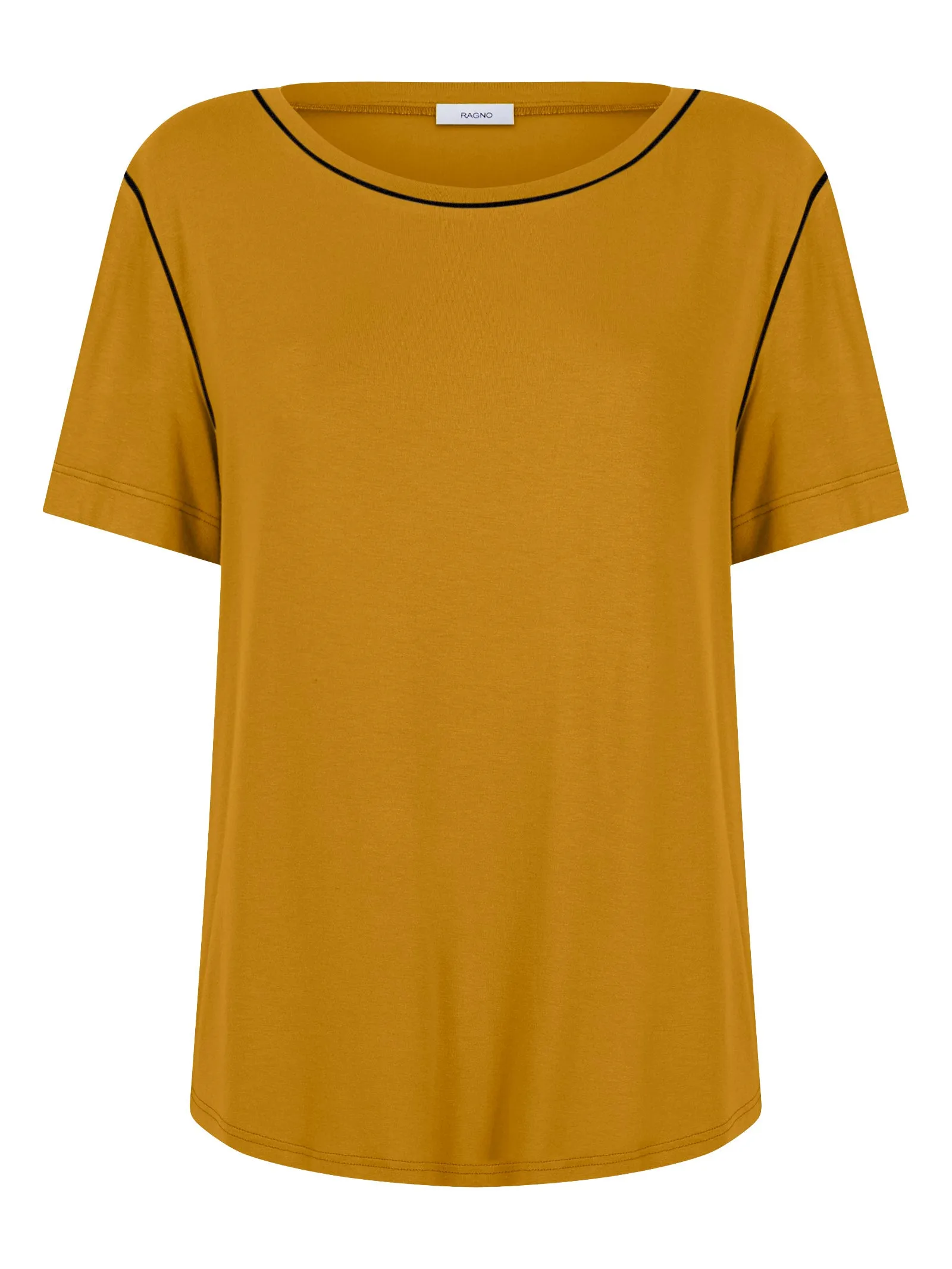 Maxi T-shirt girocollo in Viscosa Summer - Nugget Gold