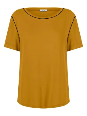 Maxi T-shirt girocollo in Viscosa Summer - Nugget Gold