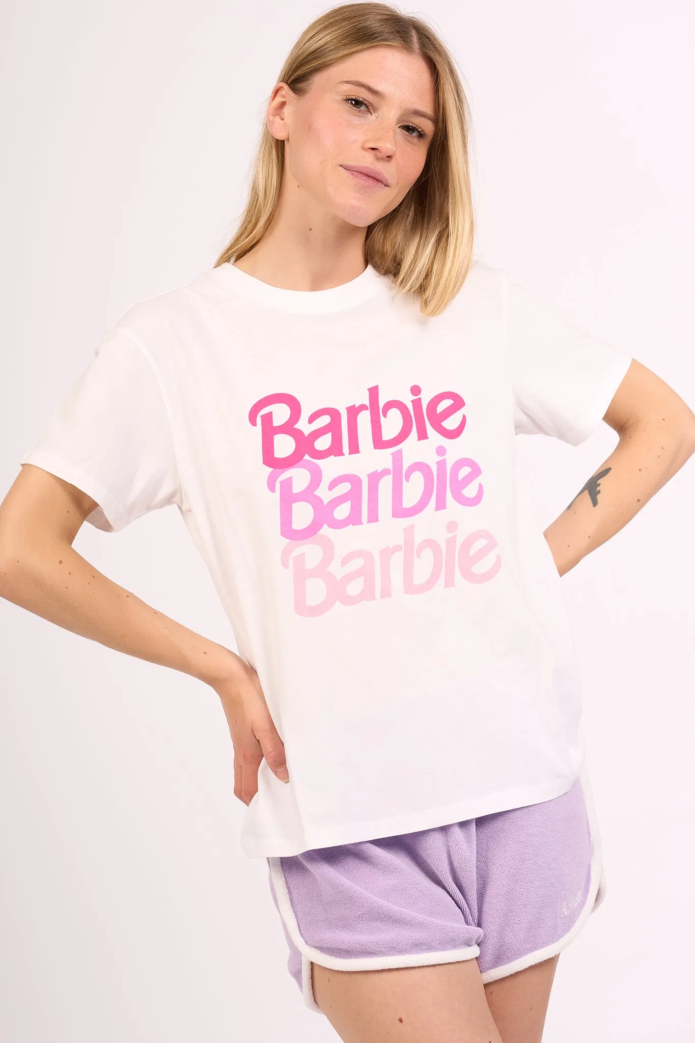 Mc2 Saint Barth T-shirt Barbie Bianco Donna