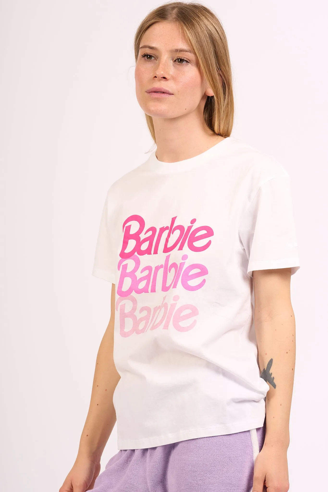 Mc2 Saint Barth T-shirt Barbie Bianco Donna