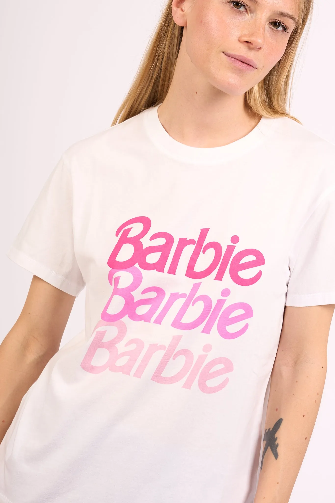 Mc2 Saint Barth T-shirt Barbie Bianco Donna