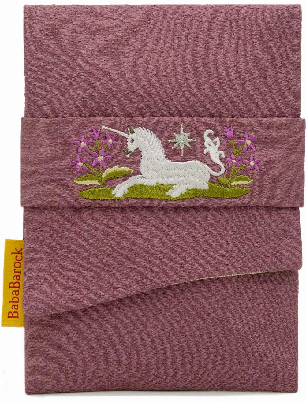 Medieval Unicorn embroidered foldover pouch