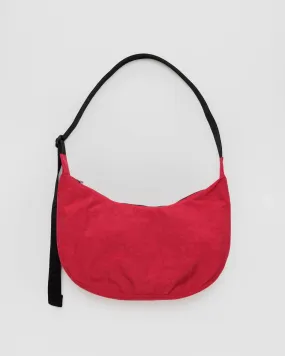 Medium Nylon Crescent Bag in Candy Apple