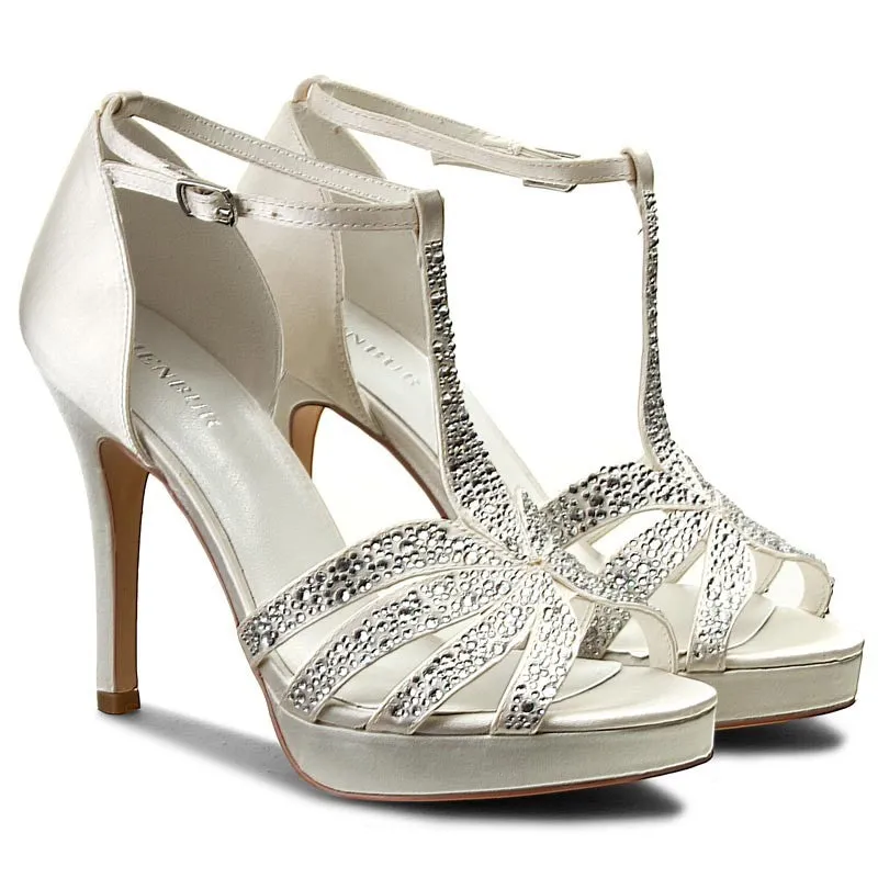 Membur Platform Ivory Sandal 07256