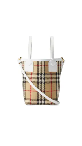 Mini London Tote Bag - Archive Beige/White