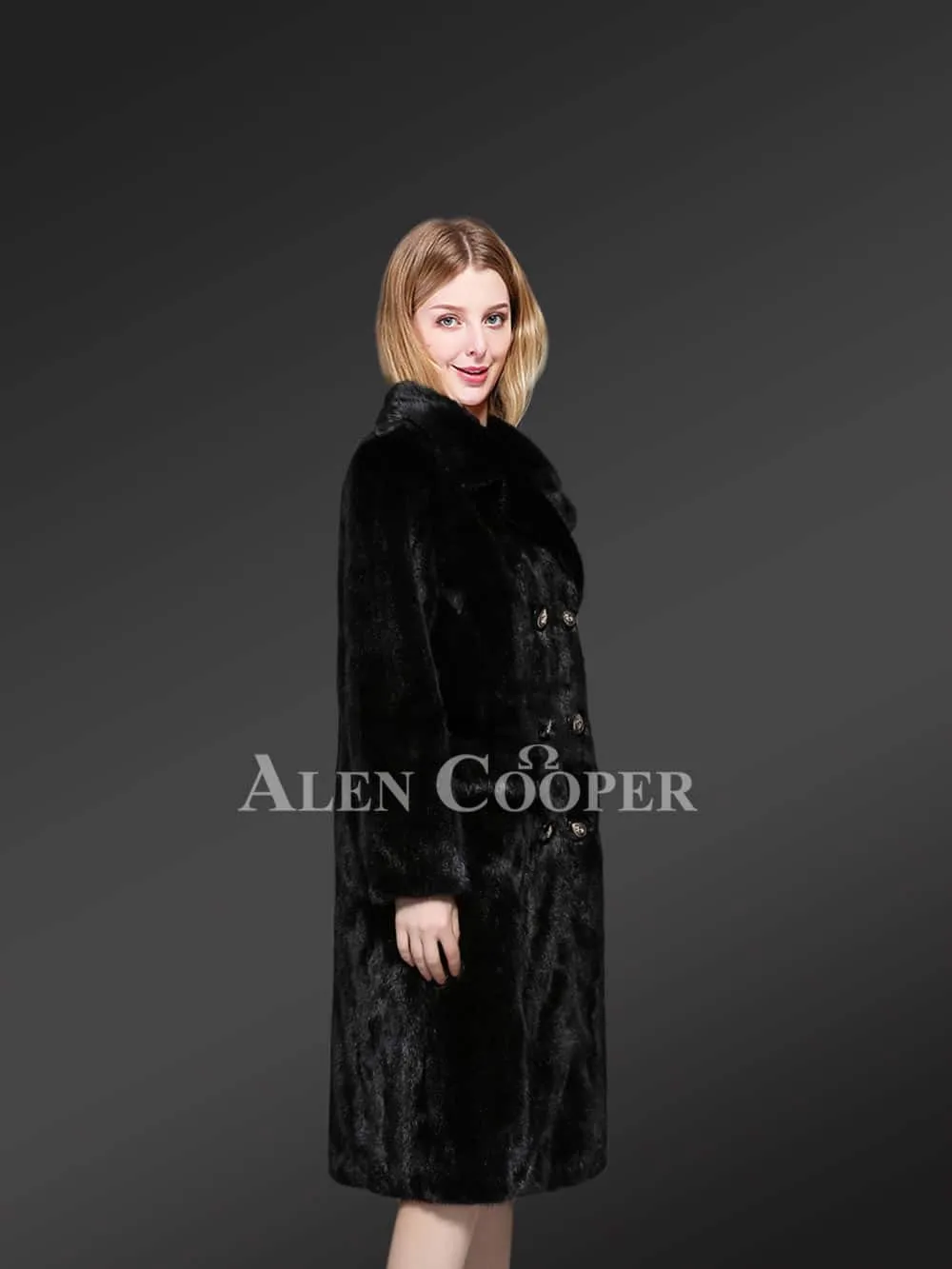 Mink Fur Coat for Elegant Women