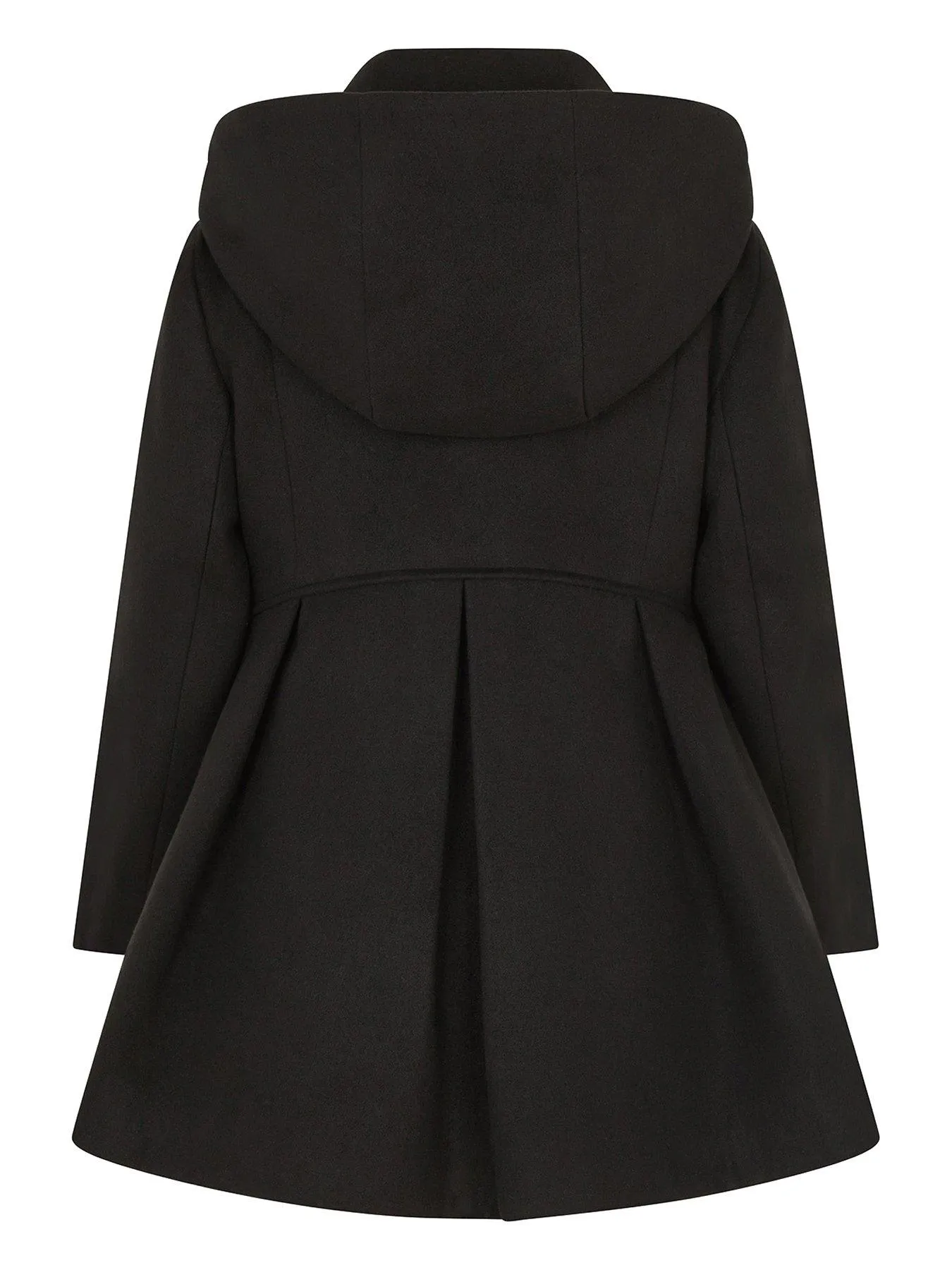 Monsoon Girls Pleated Skirt Coat - Black