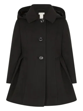 Monsoon Girls Pleated Skirt Coat - Black