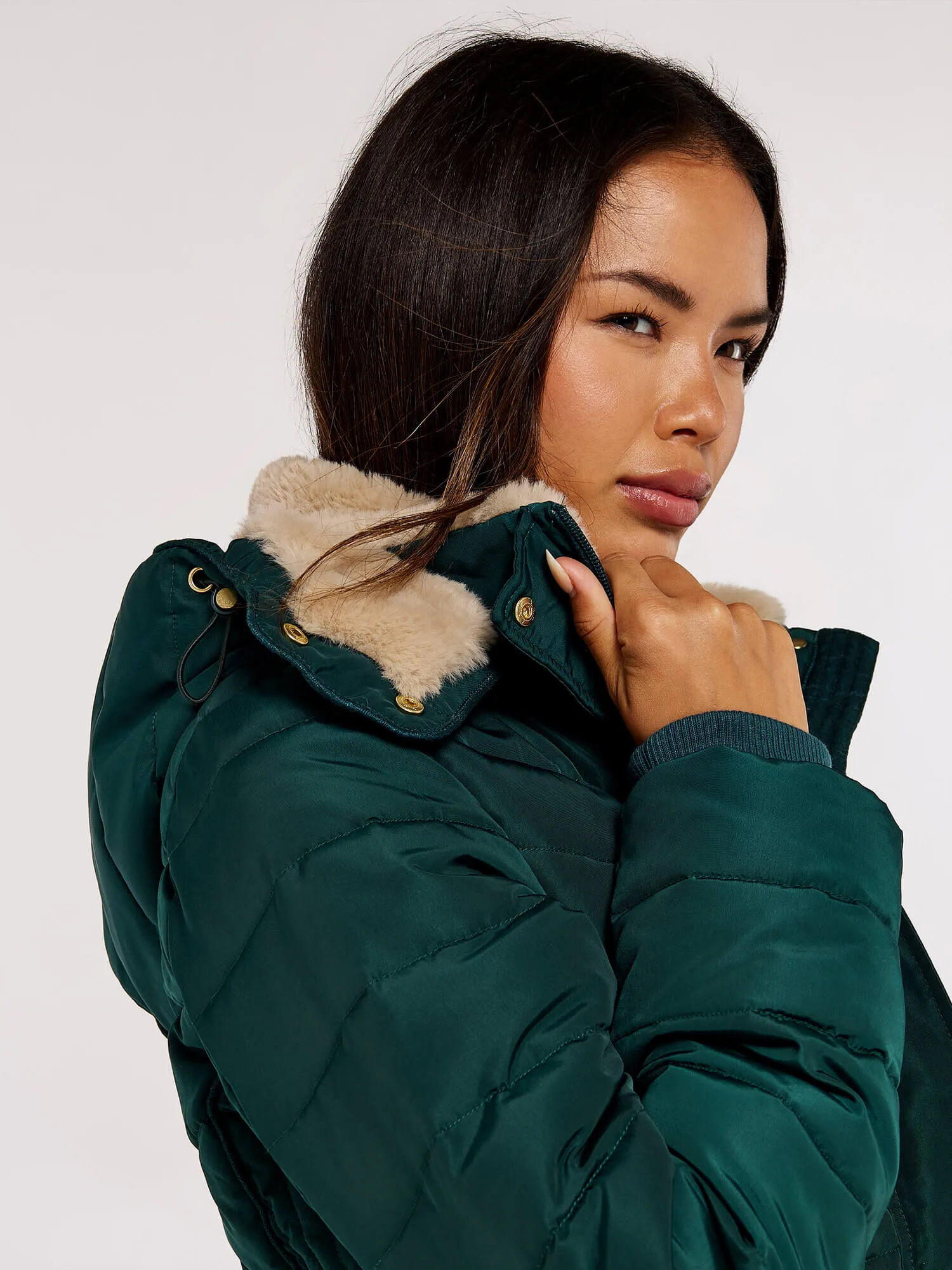 Multi-panel Puffer Coat | Apricot Clothing