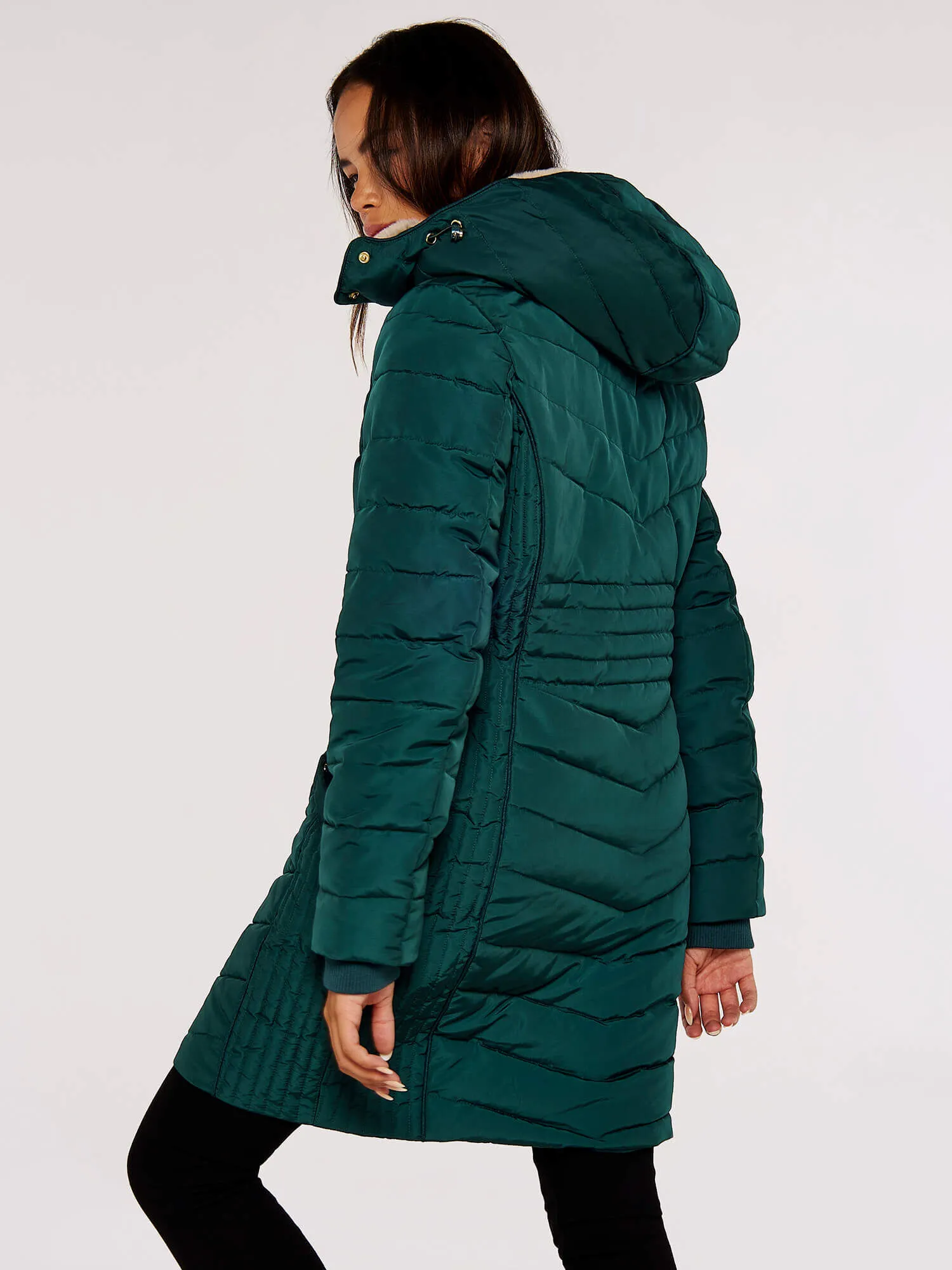 Multi-panel Puffer Coat | Apricot Clothing