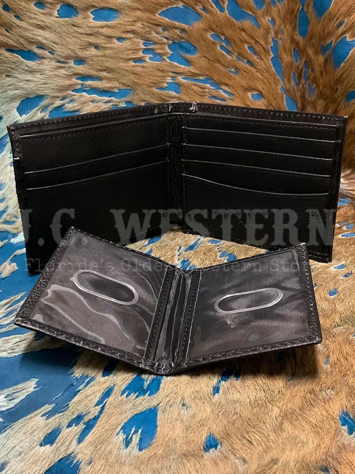 Nocona N500045001 Mens Roughout Bucklace Bifold Wallet Black