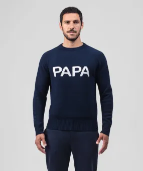 Nordic Wool Sweater PAPA: Navy