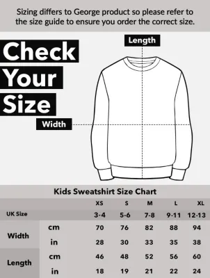 NW2 Christmas North Pole Uni Kids Black Sweatshirt | Sweatshirts & Hoodies | George at ASDA