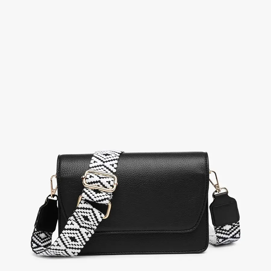 On Lock Flapover Crossbody with Guitar Strap