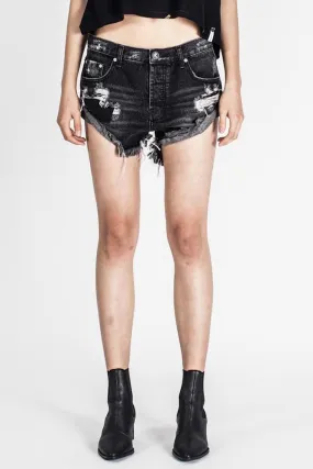 One Teaspoon Black Sea Bandits Denim Shorts