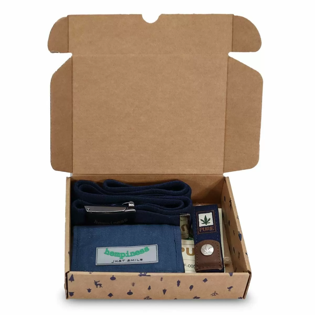 Organic Hemp Wallet, Belt and Keyring Gift Set