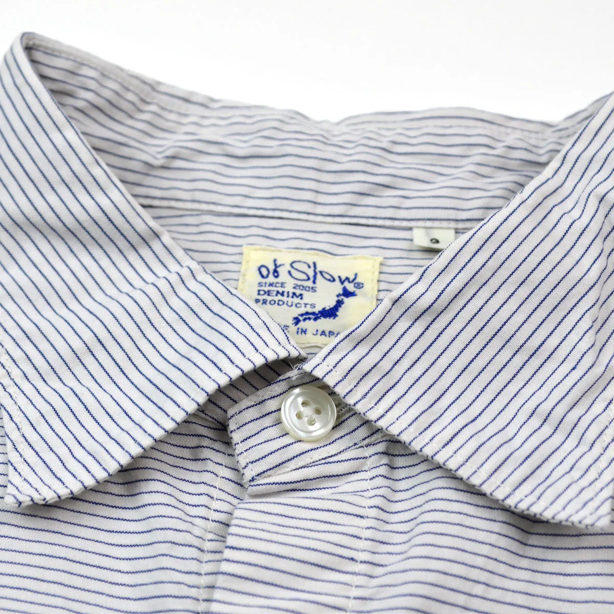 orSlow - Dress Shirt - Border Stripe White