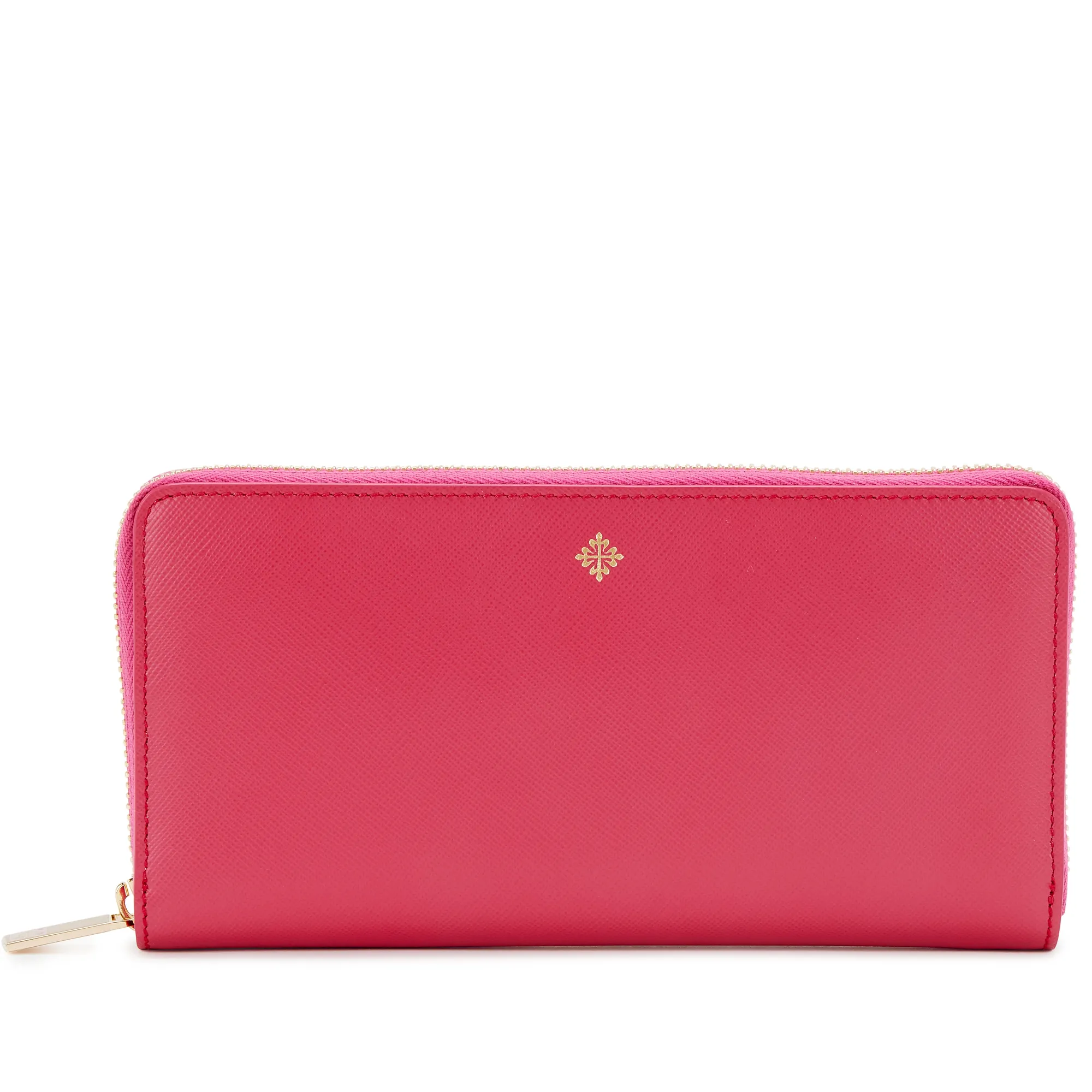 Patek Philippe Fuchsia Grained Calfskin Long Wallet Gold Hardware