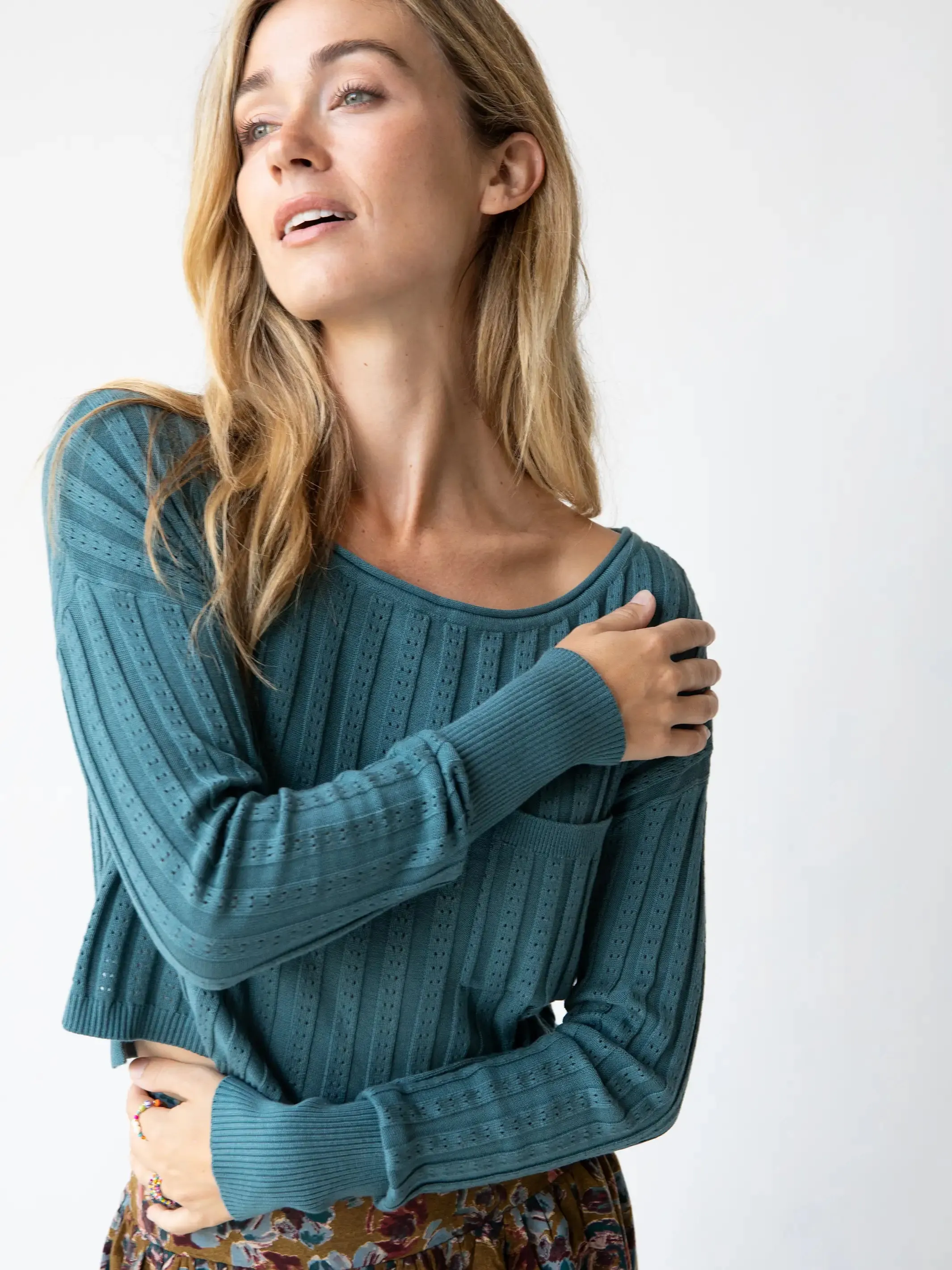 Patti Layering Sweater - Seafoam