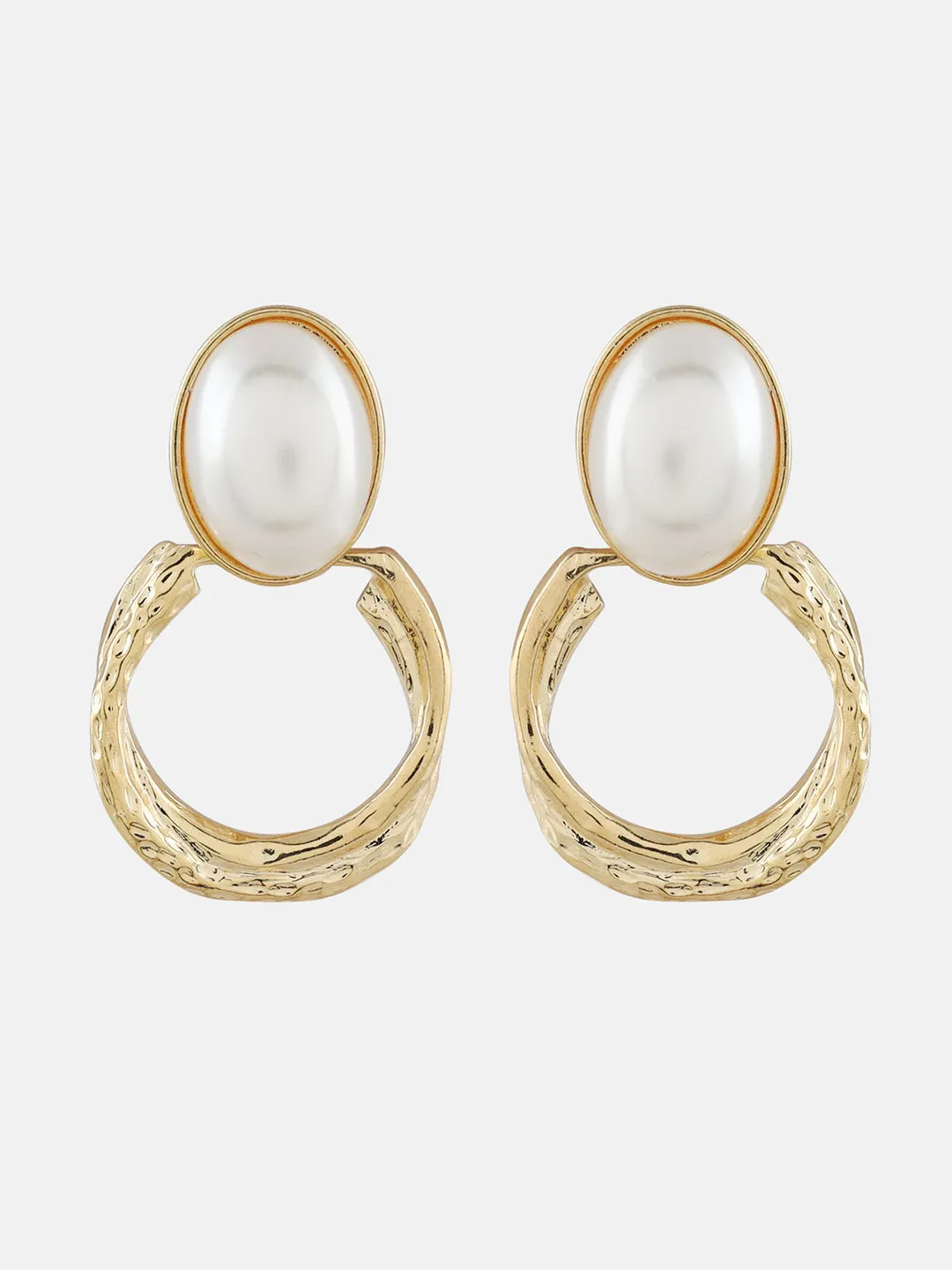 Pearl Circular  Drops Earrings