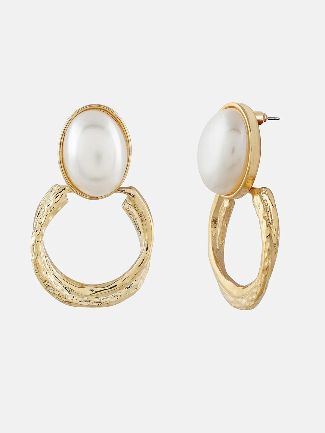 Pearl Circular  Drops Earrings