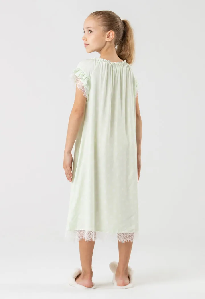 Polka Dots Ruffle Frill Sleep Dress