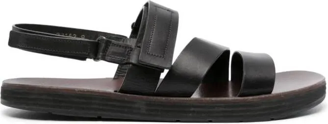 Premiata touch-strap leather sandals Black