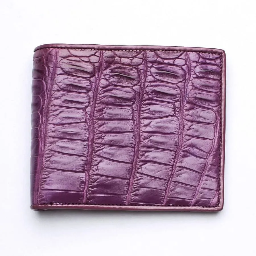 Purple Crocodile Skin Mens Wallet